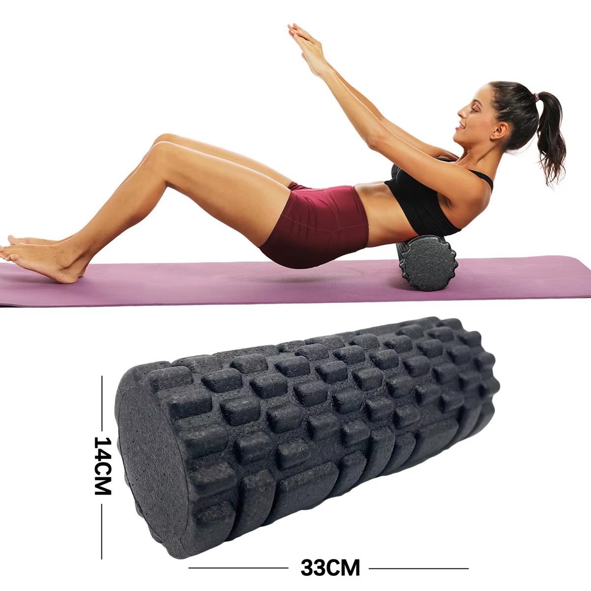 Pilates Yoga Ball - 30/33 سنتيمتر اللياقة البدنية رغوة الأسطوانة
