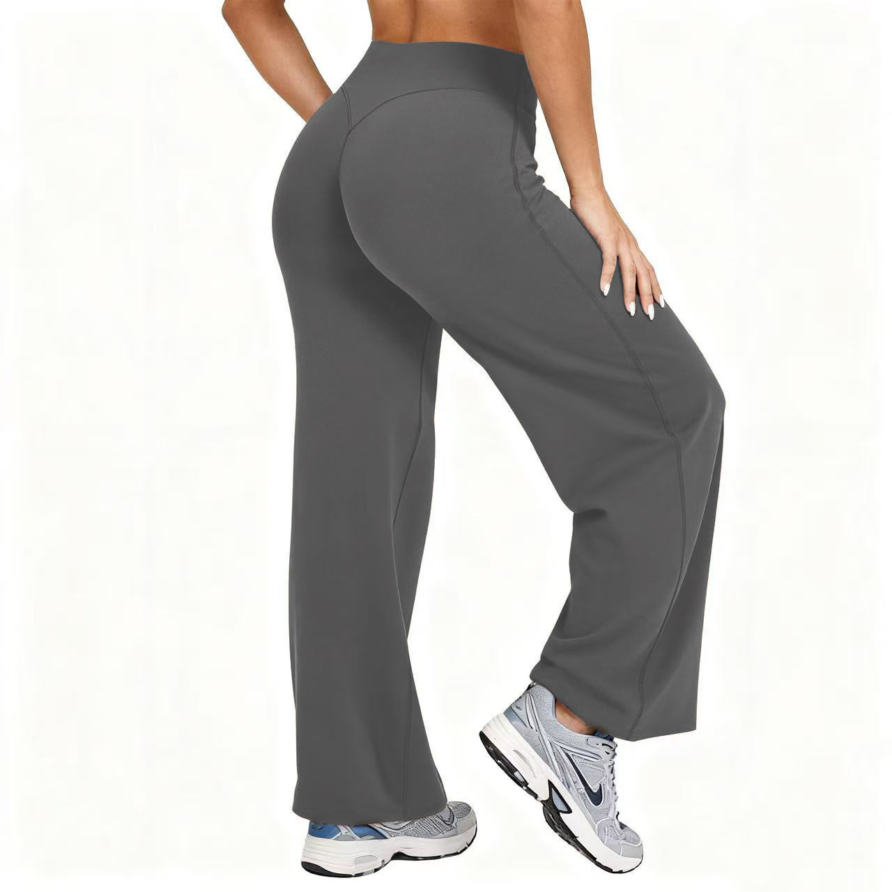 بنطلون يوجا واسع الساق للنساء  - مراجعة Pilates & Yoga Reversible Mockneck Sweatshirt وسعره